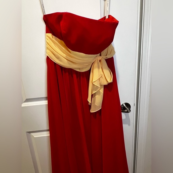 Alfred Angelo Strapless Bridesmaid Gown Size 14 - Picture 3 of 11